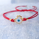 Pomegranate Charm with Evil Eye Bracelet