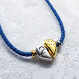 Lucky 24 Heart Charm Cord Necklace