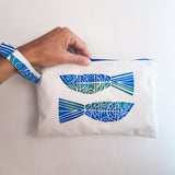 Fishes Zipper Clutch