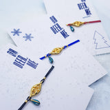 Lucky Charm 23 Bracelet▪red▪black▪electric blue cords