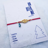 Lucky Charm 23 Bracelet▪red▪black▪electric blue cords